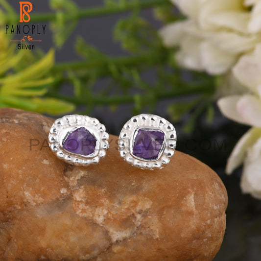 Daily Wear Amethyst 925 Sterling Silver Earrings