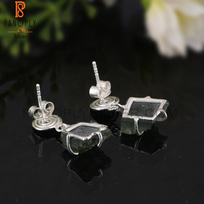 Moldavite 925 Sterling Silver Earrings For Party