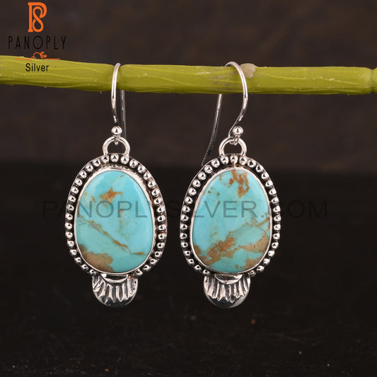 Kingman Turquoise 925 Sterling Silver Earrings