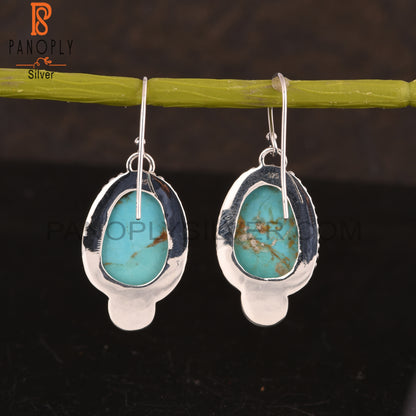 Kingman Turquoise 925 Sterling Silver Earrings