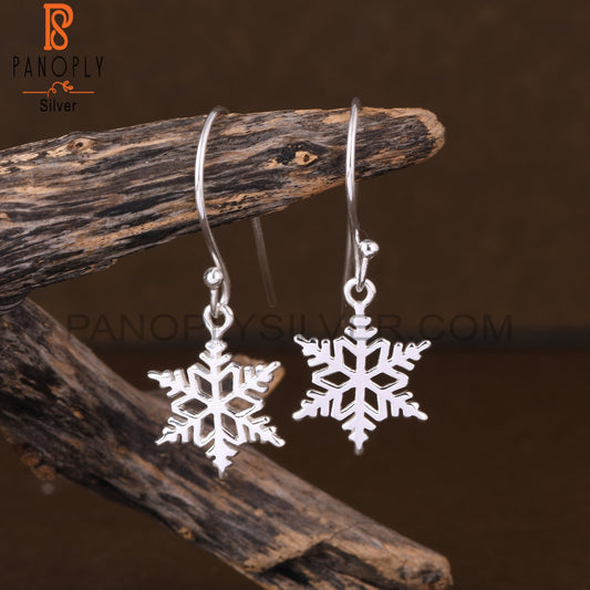 Aesthetic 925 Sterling Silver Flower Dangle Earrings