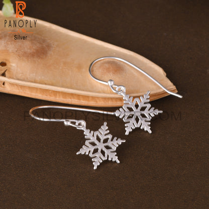 Aesthetic 925 Sterling Silver Flower Dangle Earrings