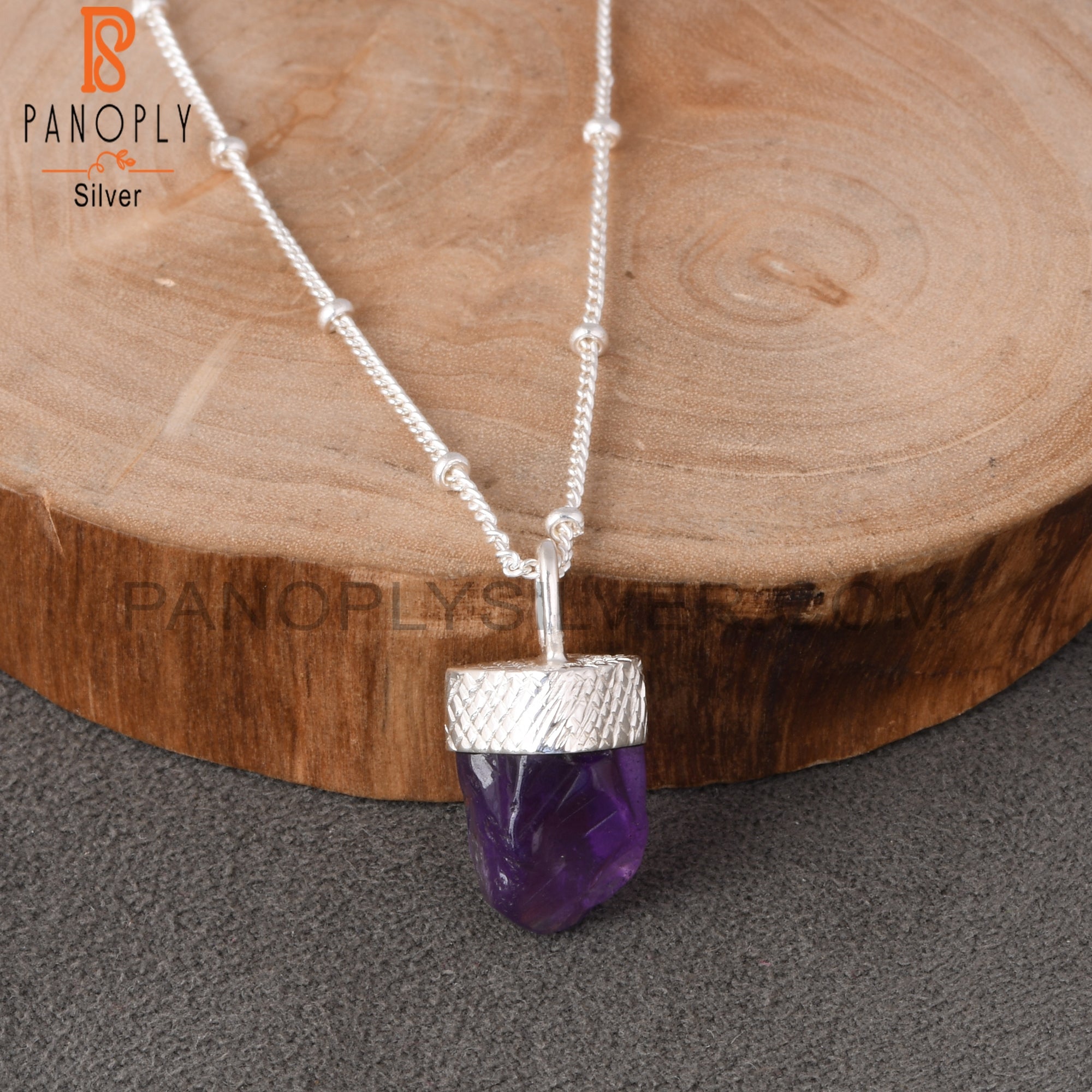 Natural Blue Amethyst Pendent* Amethyst February Birthstone Pendent* 925 Sterling Silver top Ring* Amethyst Dainty Pendent* Purple Amethyst