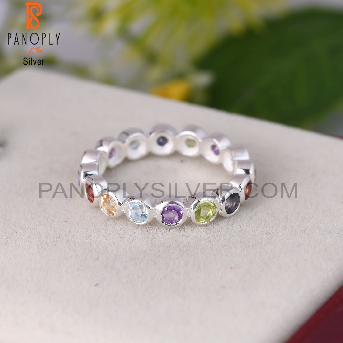 Amethyst, Blue Topaz, Citrine, Peridot, Garnet, Iolite Ring