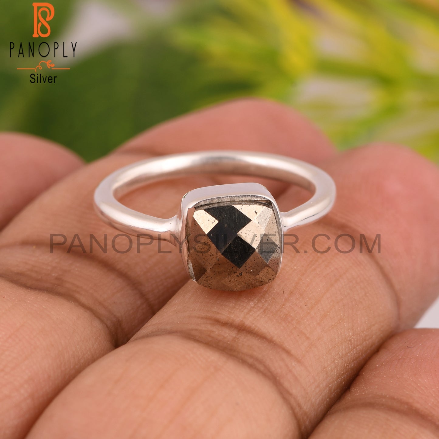 Pyrite Taper 925 Sterling Silver Ring