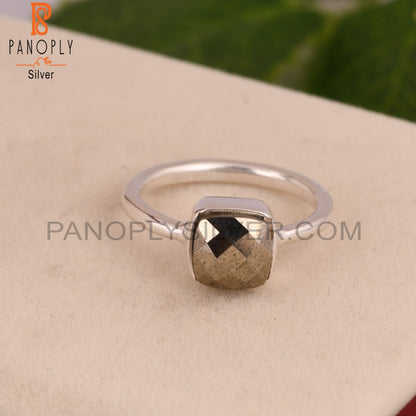 Pyrite Taper 925 Sterling Silver Ring