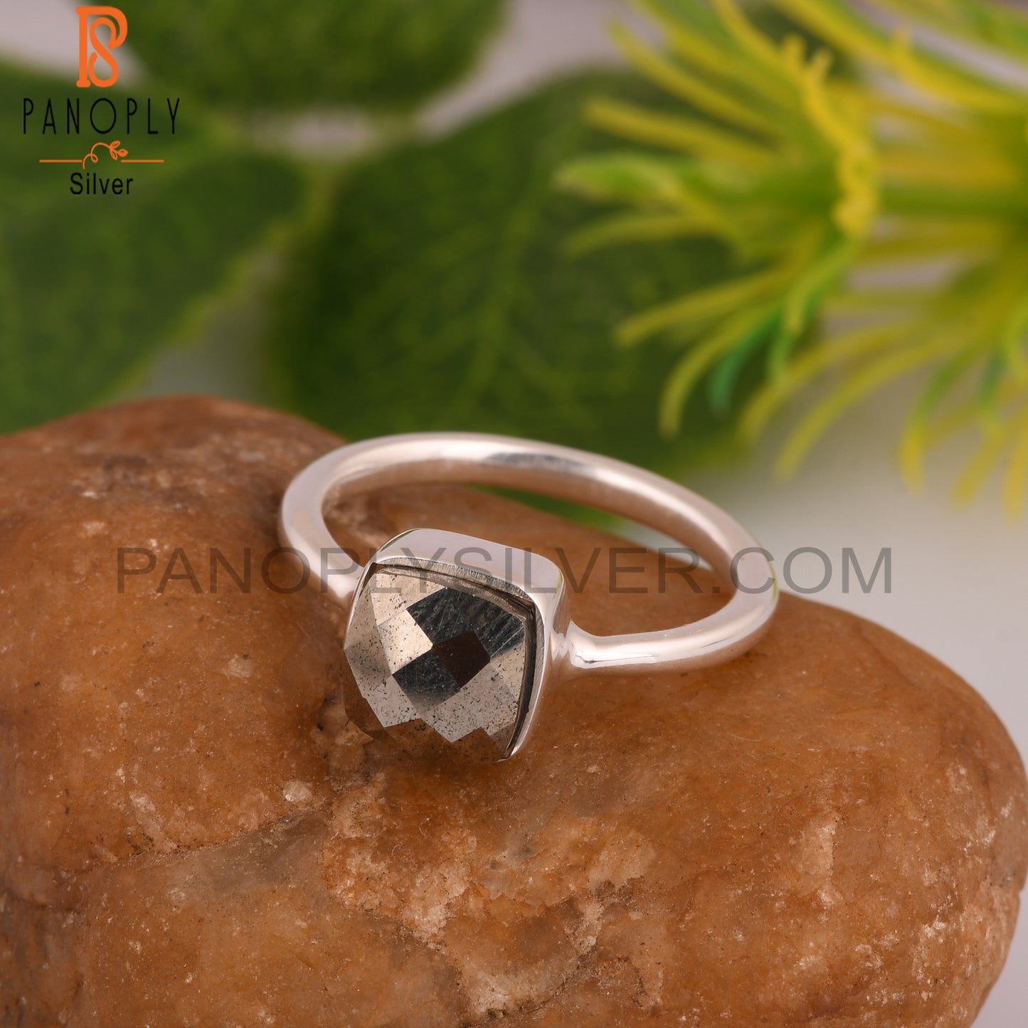 Pyrite Taper 925 Sterling Silver Ring