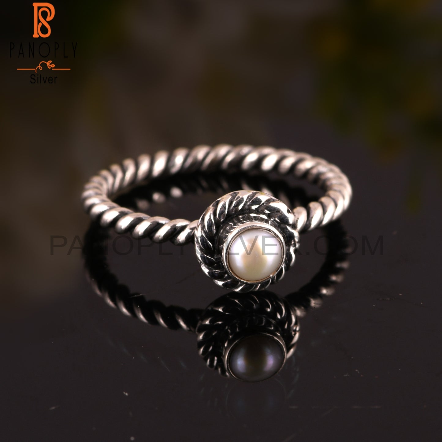 Pearl Casual 925 Sterling Silver Hypoallergenic Ring