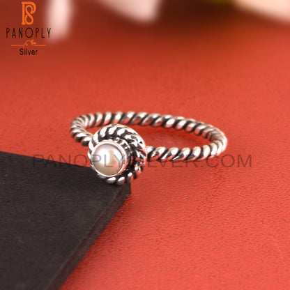 Pearl Casual 925 Sterling Silver Hypoallergenic Ring