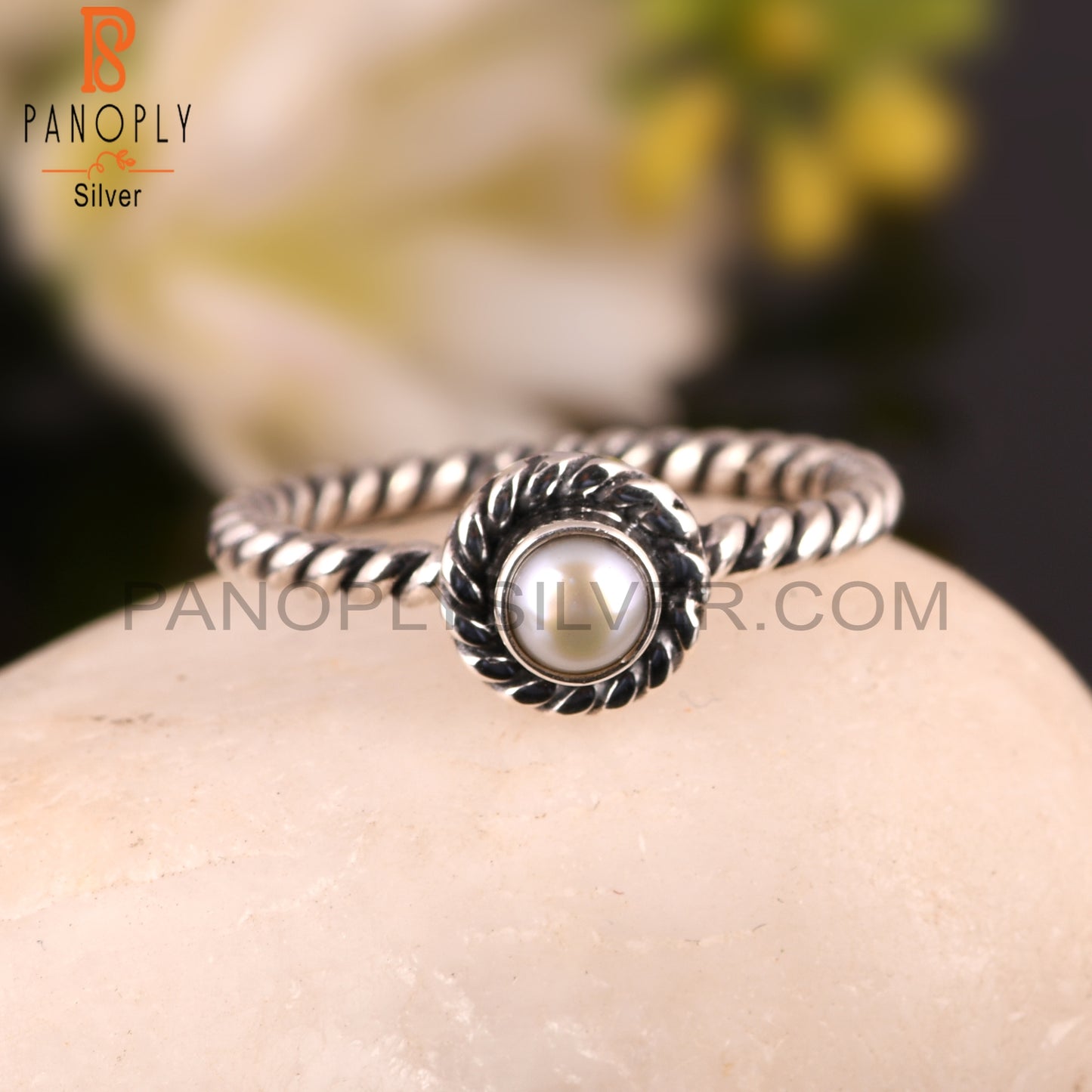 Pearl Casual 925 Sterling Silver Hypoallergenic Ring