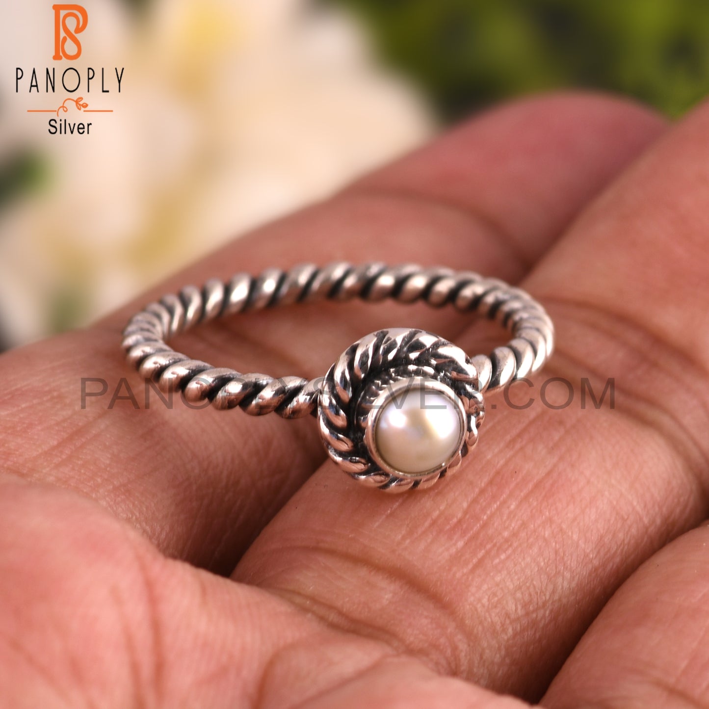 Pearl Casual 925 Sterling Silver Hypoallergenic Ring