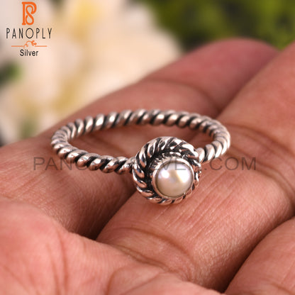 Pearl Casual 925 Sterling Silver Hypoallergenic Ring