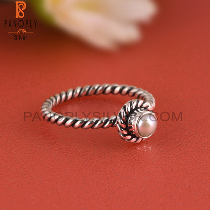 Pearl Casual 925 Sterling Silver Hypoallergenic Ring