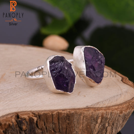 Amethyst 925 Sterling Silver Birthday Ring