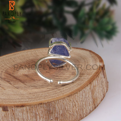 Rough Tanzanite 925 Sterling Silver Gift Ring