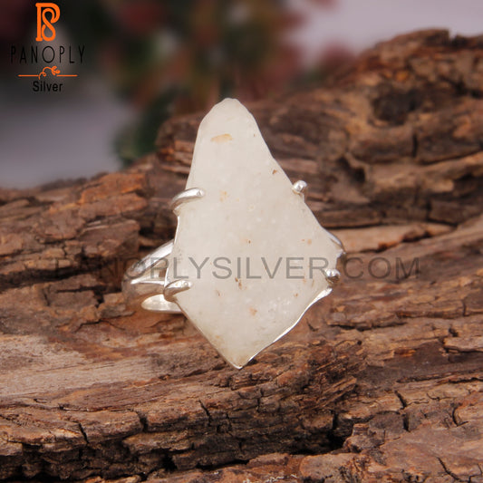 Libyan Desert Glass Gem 925 Sterling Silver Ring