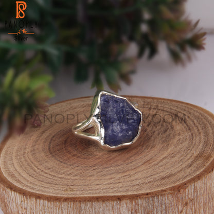 Rough Tanzanite Sterling Silver 925 Stamp Elegant Ring