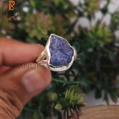 Rough Tanzanite Sterling Silver 925 Stamp Elegant Ring