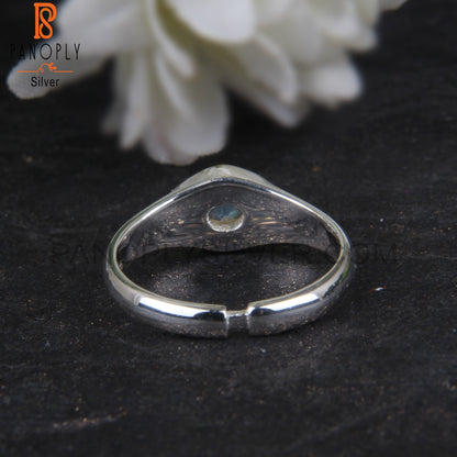 Ethiopian Opal Eye 925 Sterling Silver Wedding Ring For Her