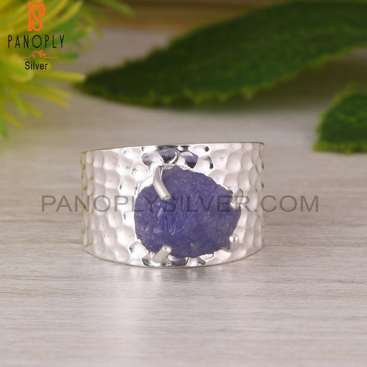 Tanzanite Signet Shape 925 Sterling Silver Ring