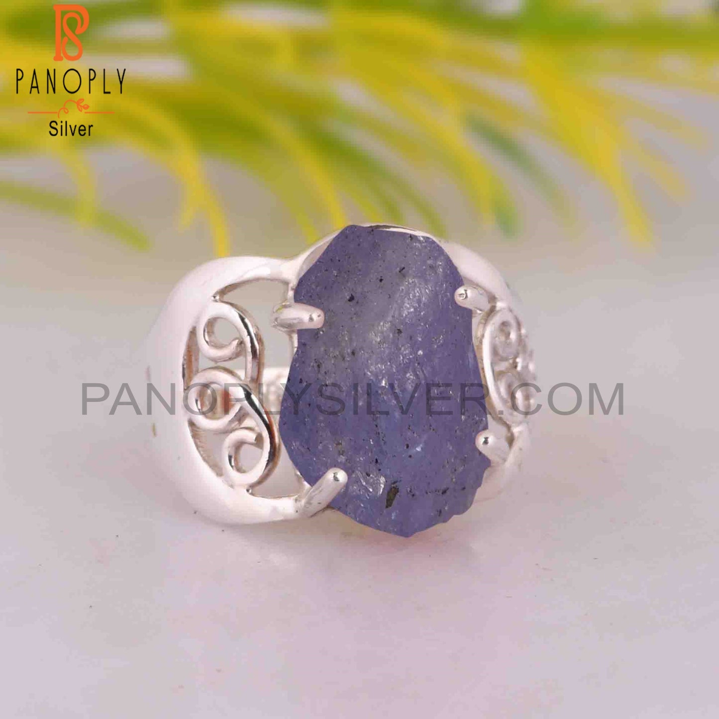 Branch Tanzanite Rough 925 Sterling Silver Ring