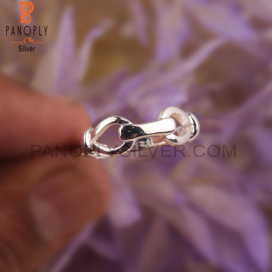 Handmade 925 Sterling Silver Knot Pattern Ring