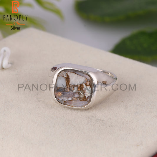 Mojave Copper Ethiopian Opal Cushion 925 Sterling Silver Ring