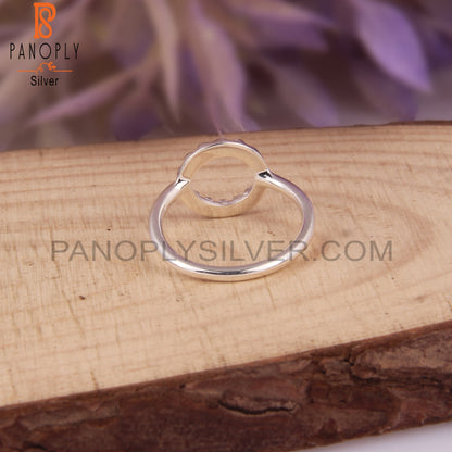 Handmade Plain 925 Sterling Silver Round Ring