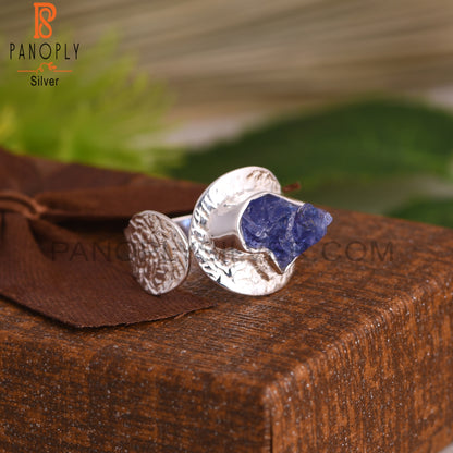 Tanzanite Rough 925 Sterling Silver Ring