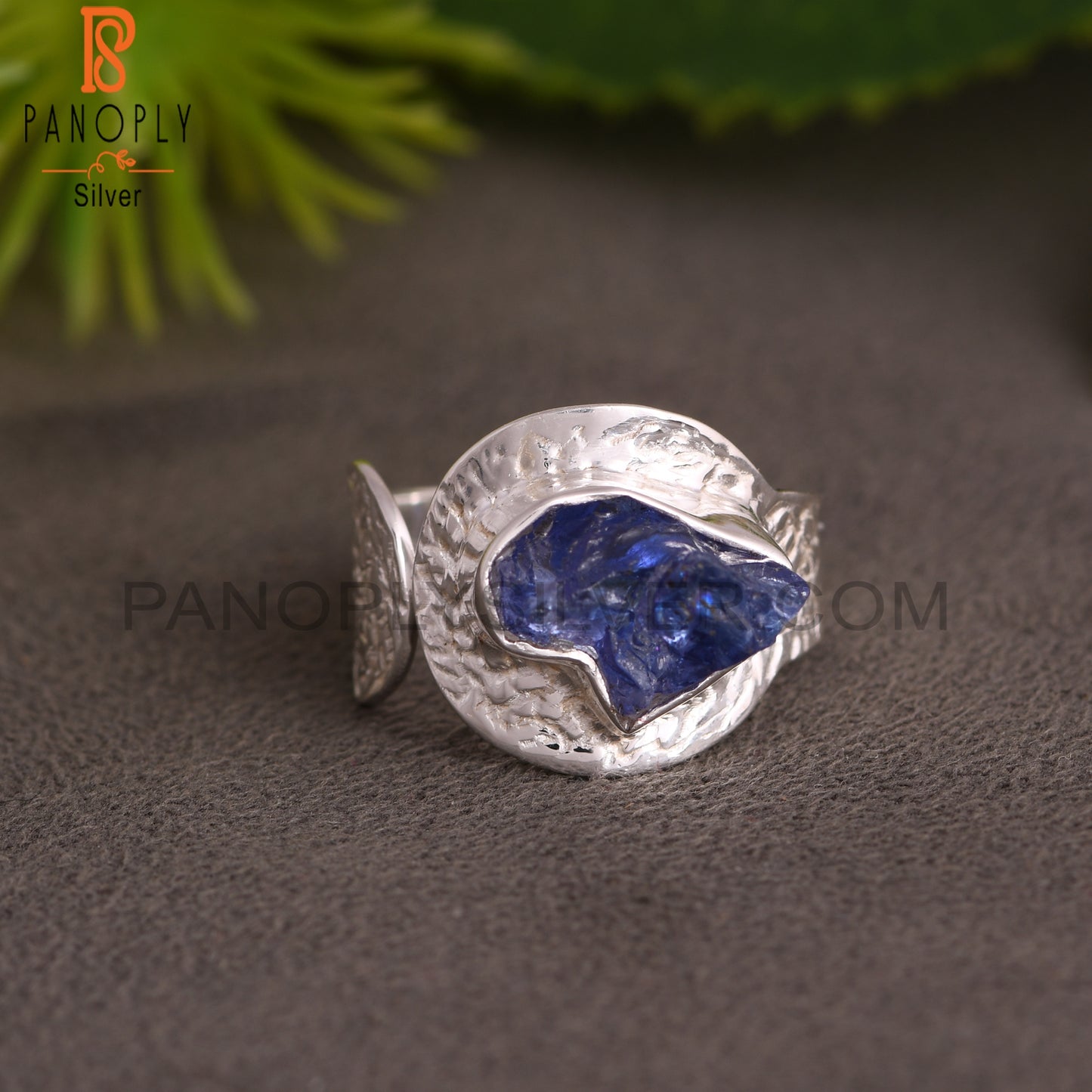 Tanzanite Rough 925 Sterling Silver Ring