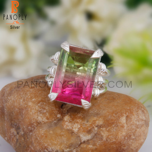 Bi-Colour Quartz Triplet 925 Sterling Silver Ring