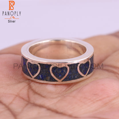 Lapis Inlay 925 Sterling Silver Women’s Ring