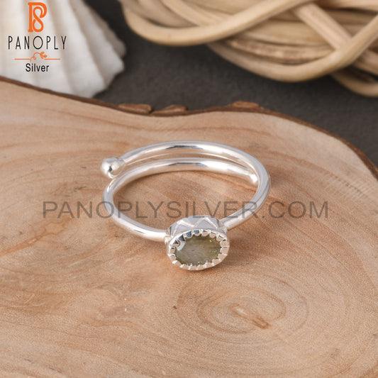 Labradorite Oval Shape 925 Sterling Silver Gemstone Ring