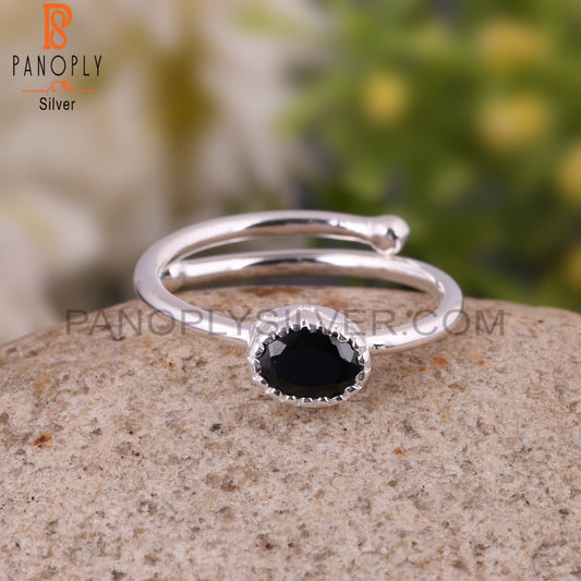 Black Spinel 925 Sterling Silver Ring