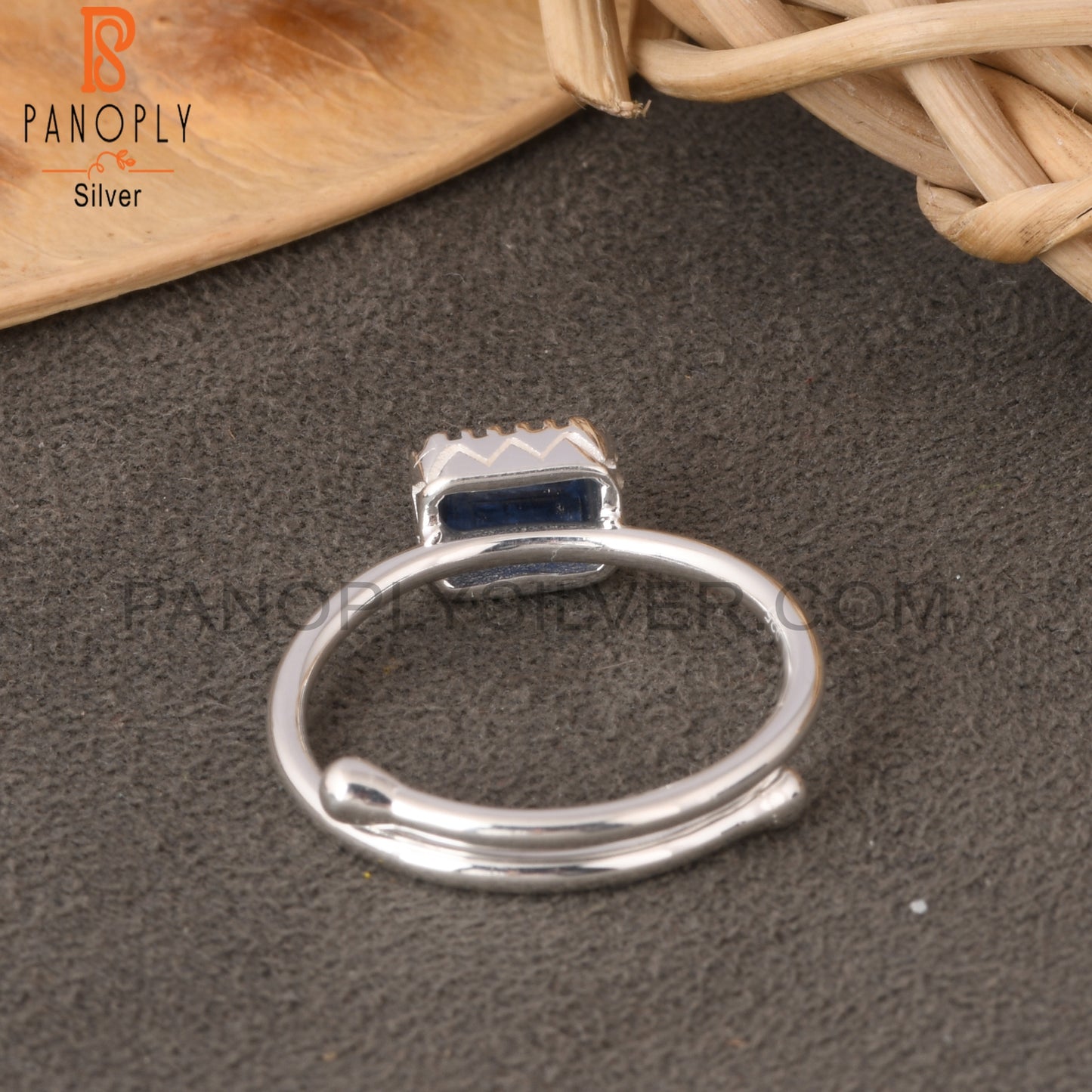 Kyanite Baguette Shape 925 Sterling Silver Ring