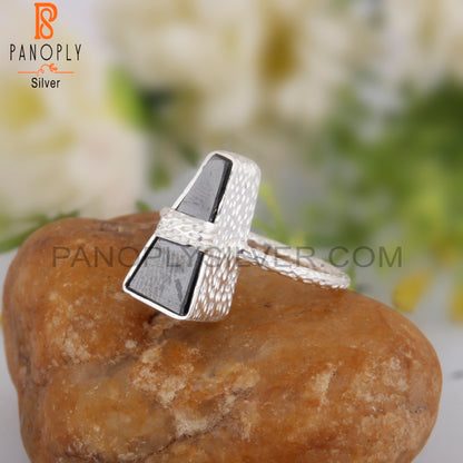 Hematite Pyramid Shape 925 Sterling Silver Ring