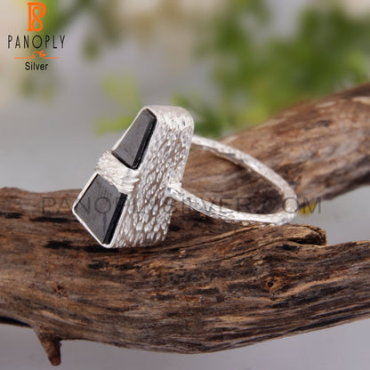 Hematite Pyramid Shape 925 Sterling Silver Ring