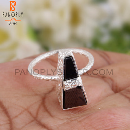 Hematite Pyramid Shape 925 Sterling Silver Ring