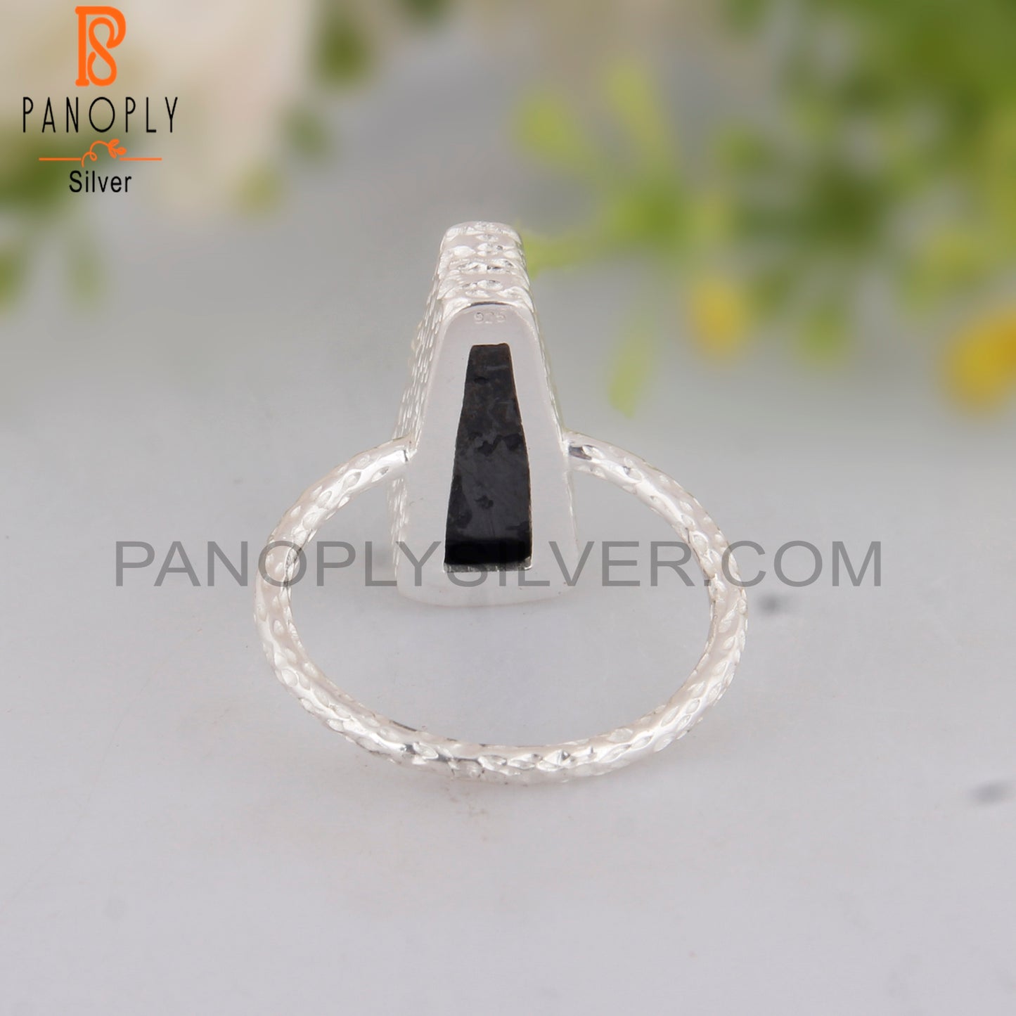 Hematite Pyramid Shape 925 Sterling Silver Ring