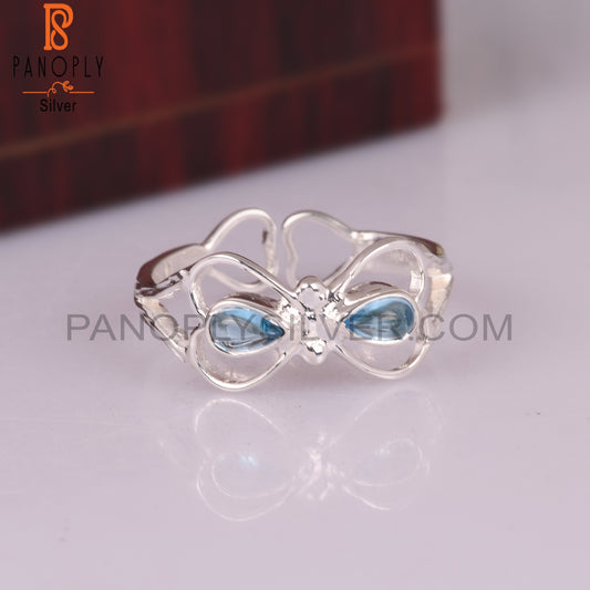 Blue Topaz 925 Sterling Silver Ring