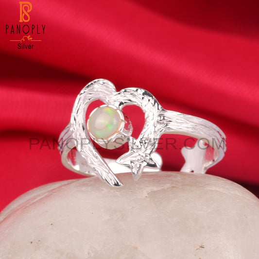 Ethiopian Opal 925 Sterling Silver Party Wear Ring