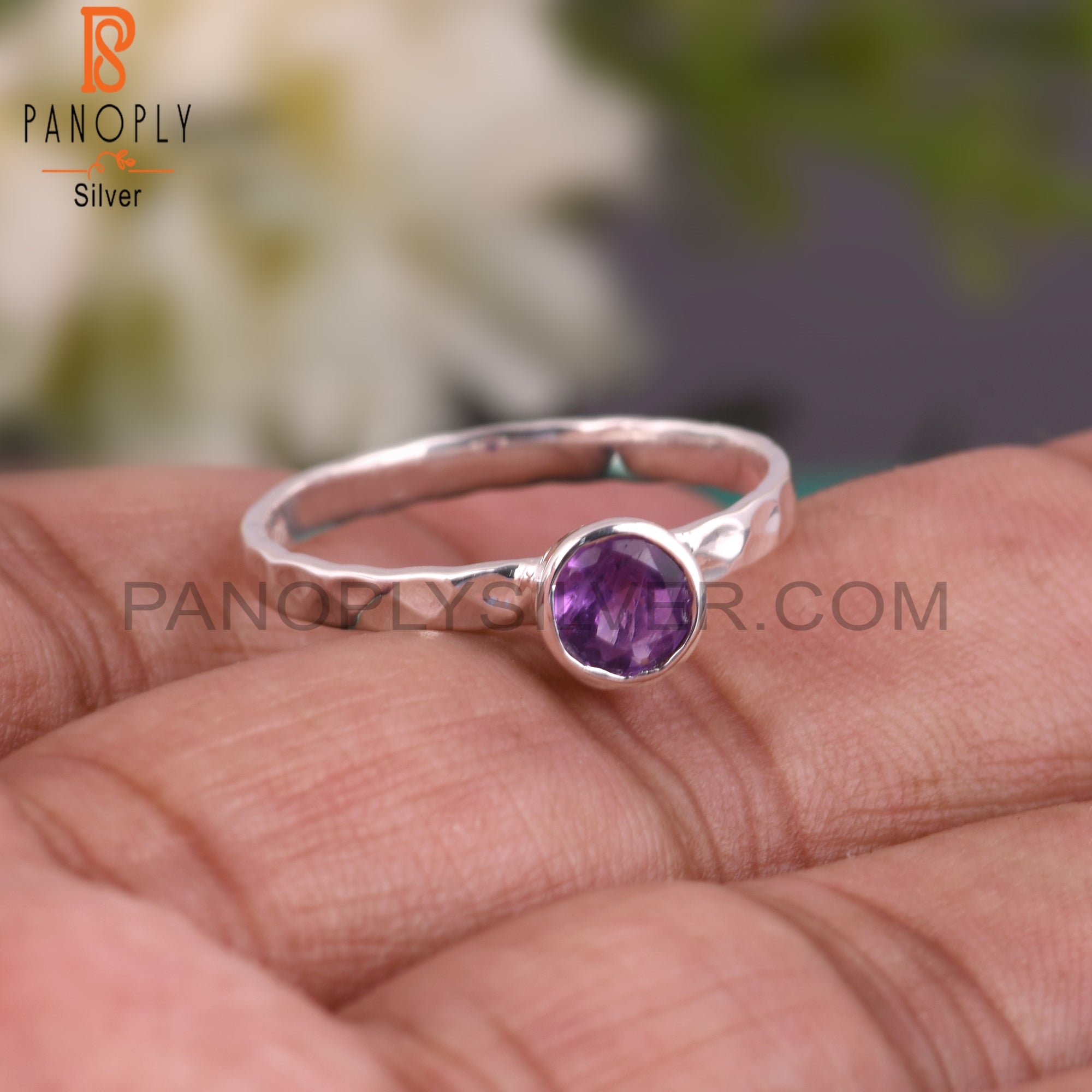 Amethyst, 925 Sterling Silver cheapest Ring, SR058