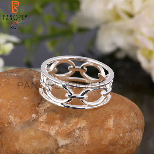 Chain Link Handmade Fine 925 Sterling Silver Ring