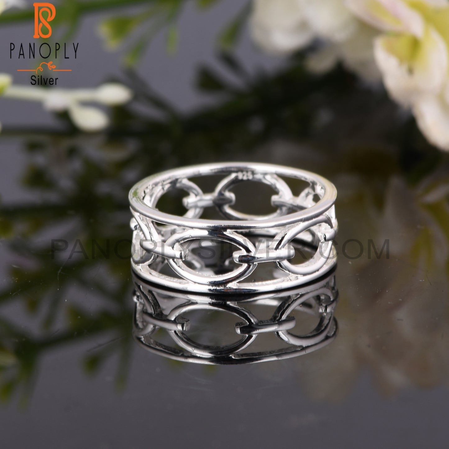 Chain Link Handmade Fine 925 Sterling Silver Ring