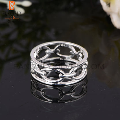 Chain Link Handmade Fine 925 Sterling Silver Ring