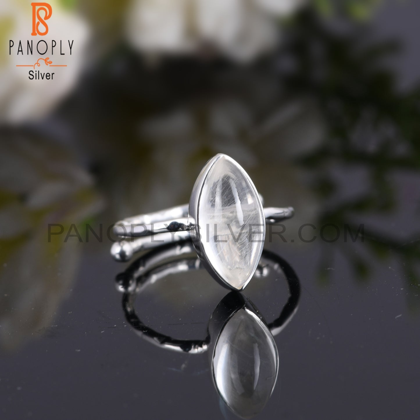 Crystal Quartz Marquise 925 Sterling Silver Ring