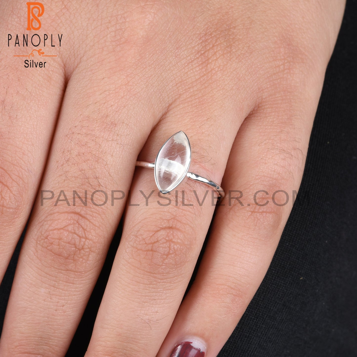 Crystal Quartz Marquise 925 Sterling Silver Ring