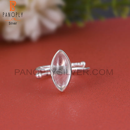 Crystal Quartz Marquise 925 Sterling Silver Ring