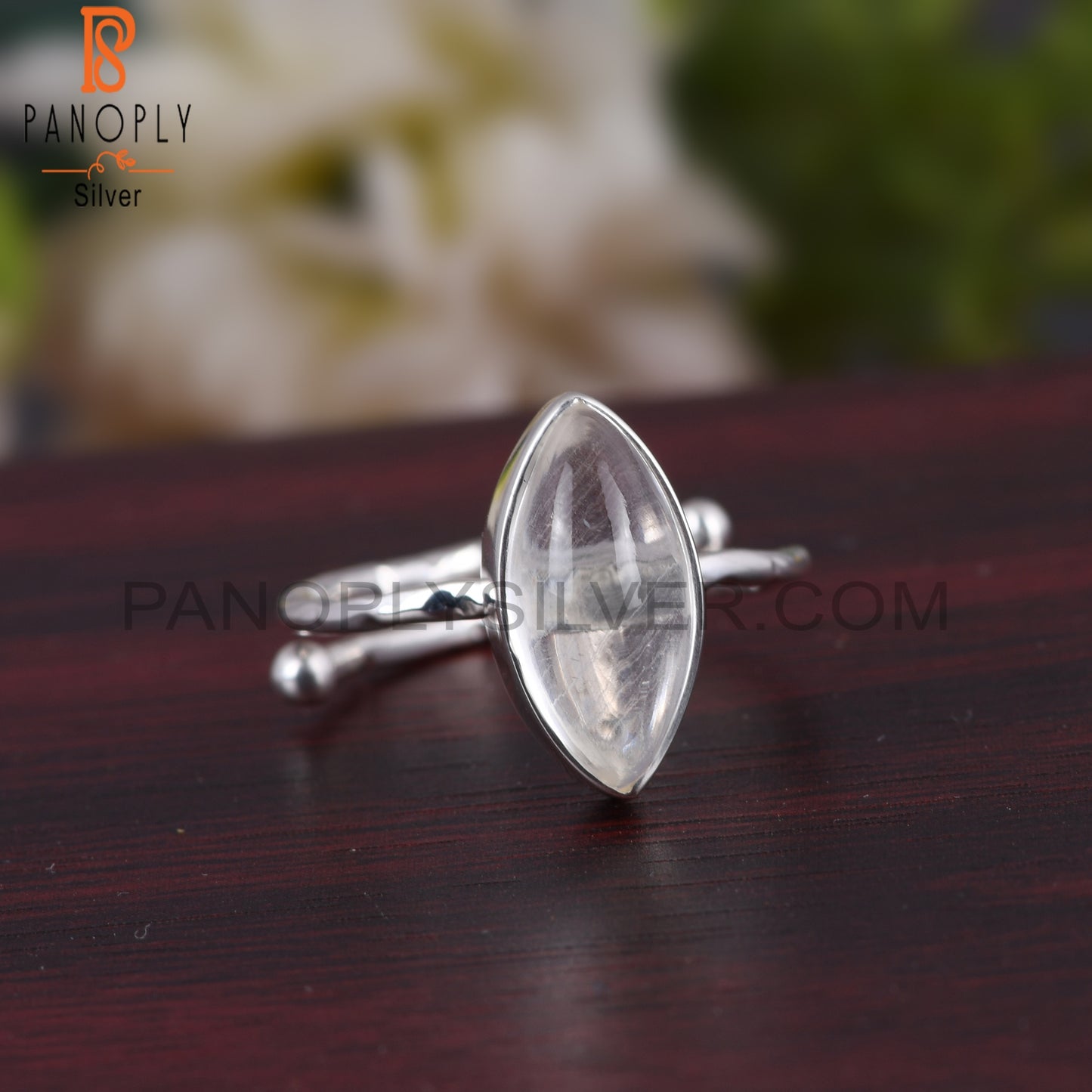 Crystal Quartz Marquise 925 Sterling Silver Ring