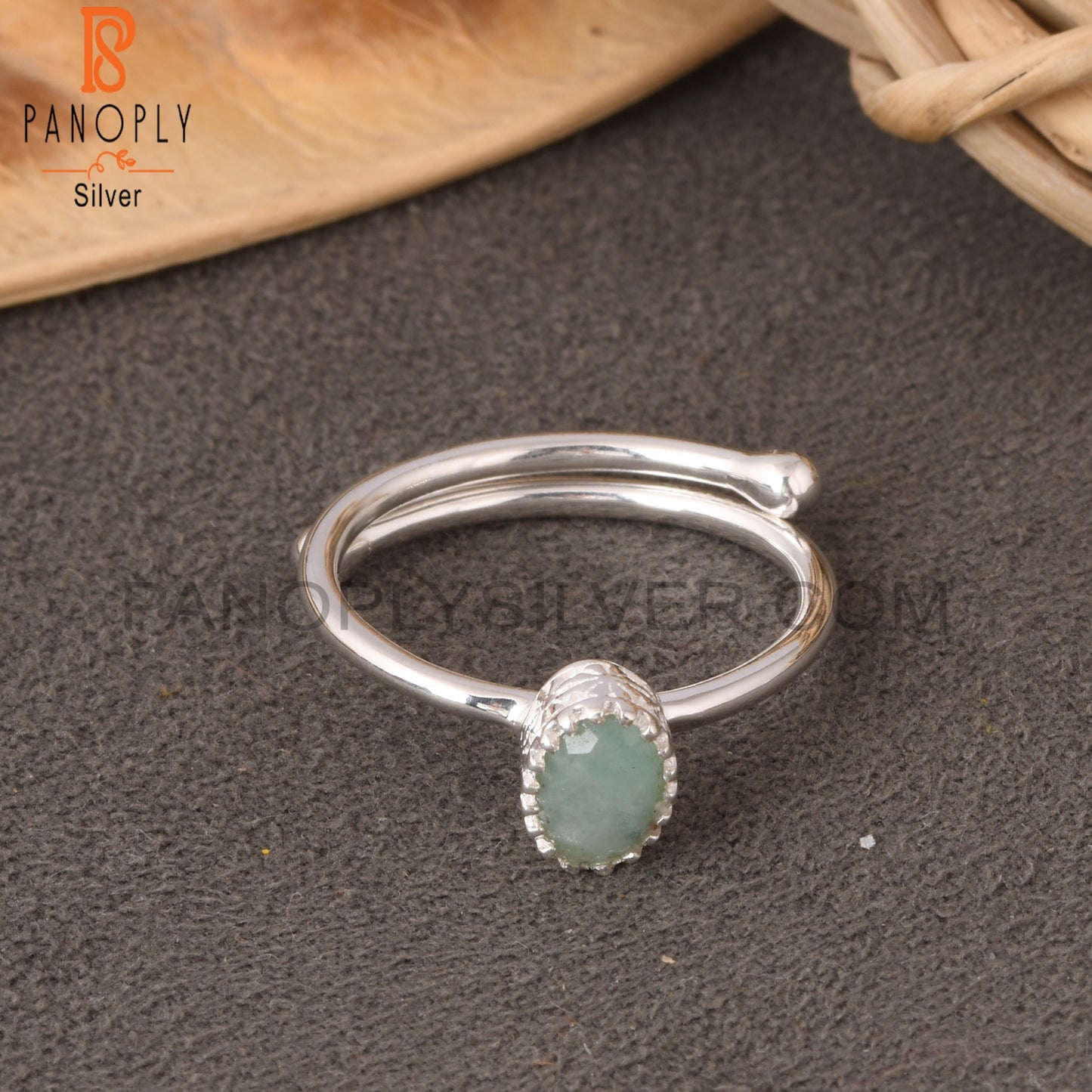 Amazonite Oval Shape 925 Sterling Silver Ring